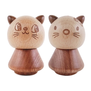 Håndlavet katteformet tandstikholder